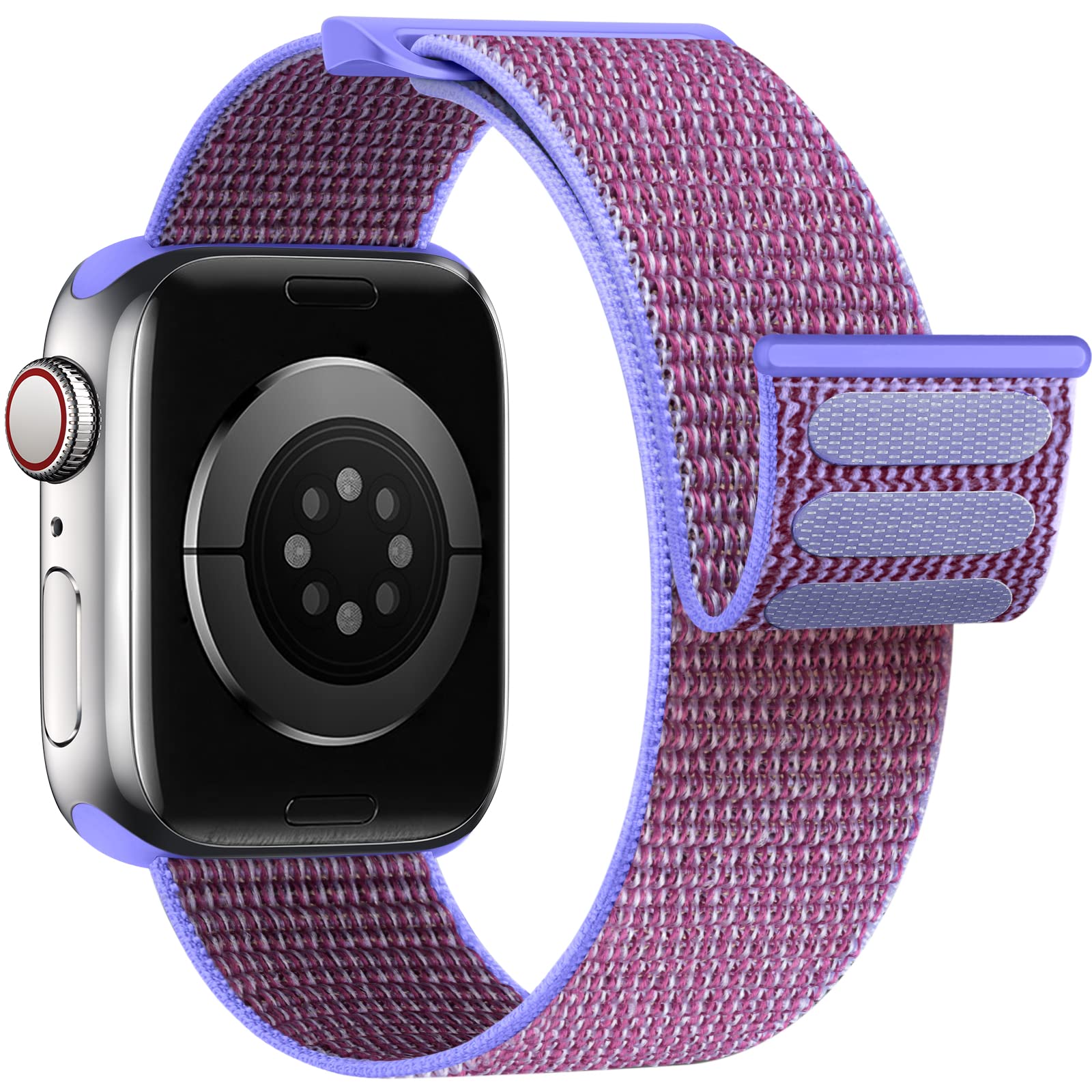 Yoohoo Nylon Straps Compatible with Apple Watch Straps 44mm 45mm 46mm 49mm 42mm(Series 3/2/1)Women Men,Upgraded Soft Nylon Replacement Bands for iWatch Series 11 10 9 8 7 6 5 4 3 2 1 SE3 Ultra3/Black — view 17