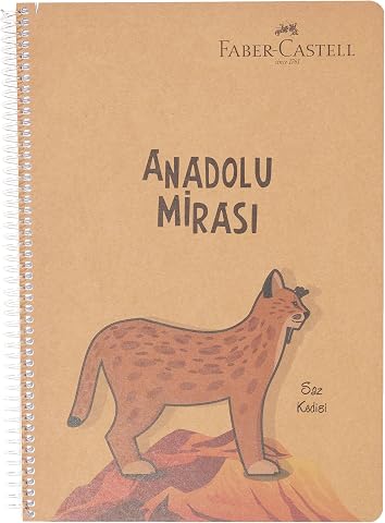 Faber-Castell Anadolu Mirası Spiralli Defter, A4, 100 Yaprak, 70g Kağıt, Çizgili, 500 Mikron PP Kapak, PET Spiralli, Asorti Renkler, Dayanıklı ve Ergonomik Kullanım