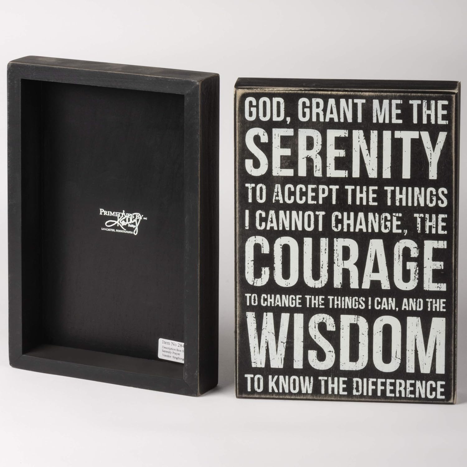 Primitives By Kathy Serenity Prayer Box Sign