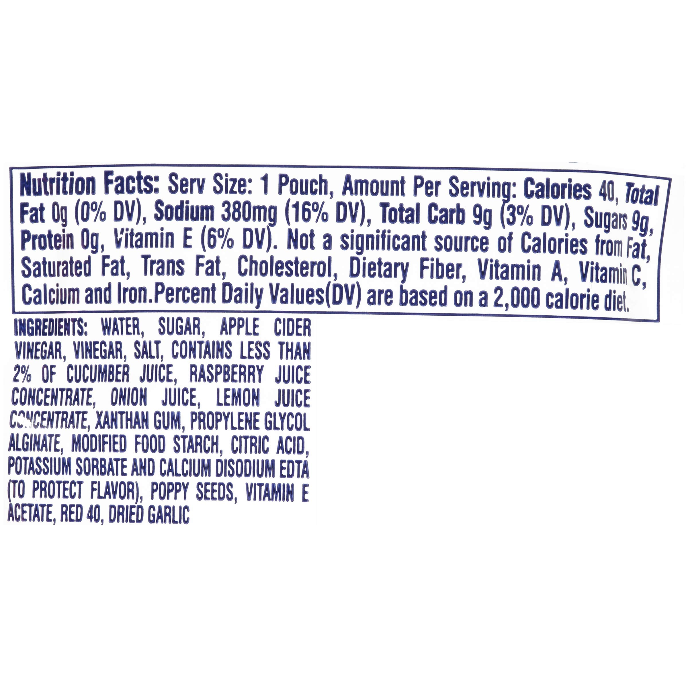 Kraft Raspberry Vinegrette Dressing, Fat Free, 1.5-Ounce Packages (Pack of 60)