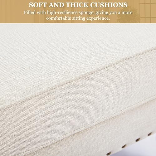 Miniatura 9 de HUIMO Silla de club de cuero, silla decorativa con almohada lumbar, sillón con botón, sillas de sofá para dormitorio, silla de sala de estar, silla