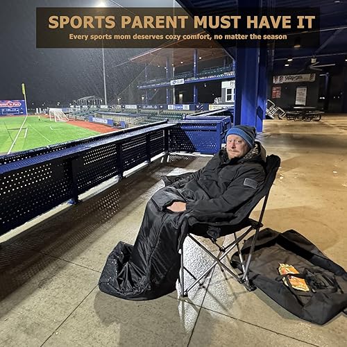 Miniatura 3 de WARM-U-FEET Silla de campamento de gran tamaño con bolsillo para el pie, calentador de manos para una silla térmica de bricolaje, deportes de