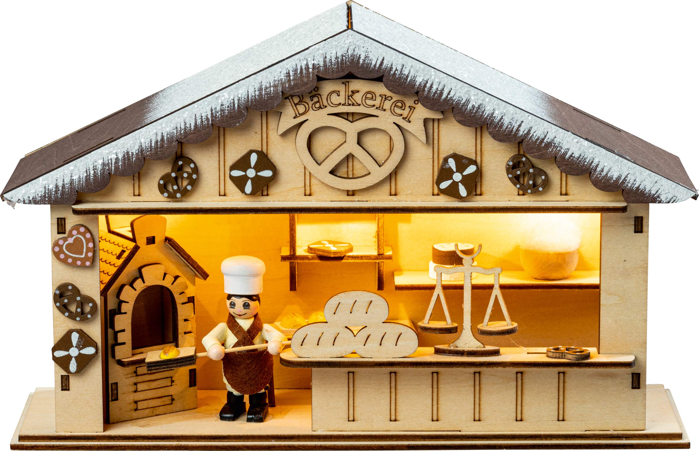 HGD Large Coloured Wooden Christmas Decoration CW00-1010