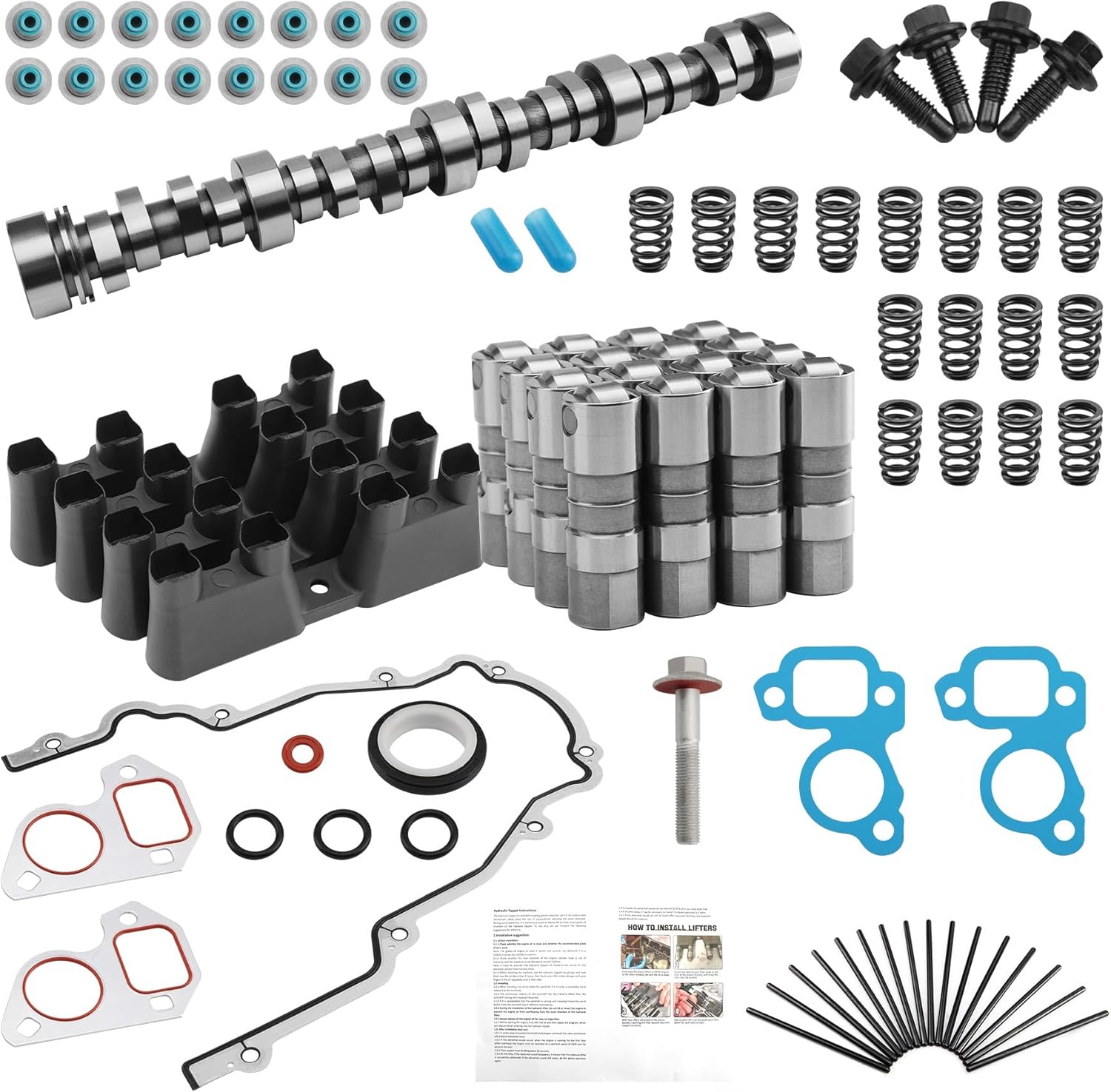 Sloppy Stage 2 Cam Lifters Set with Springs Pushrod