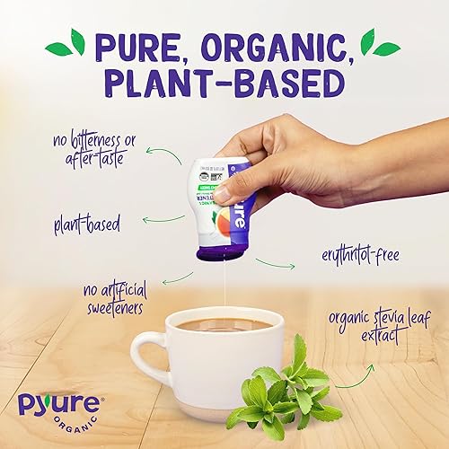Miniatura 4 de Pyure Organic Liquid Stevia Extract Sweetener – Zero Calorie, Sugar Free, Keto Friendly, Plant-Based Sugar Substitute – Non-GMO, Diabetic Friendly
