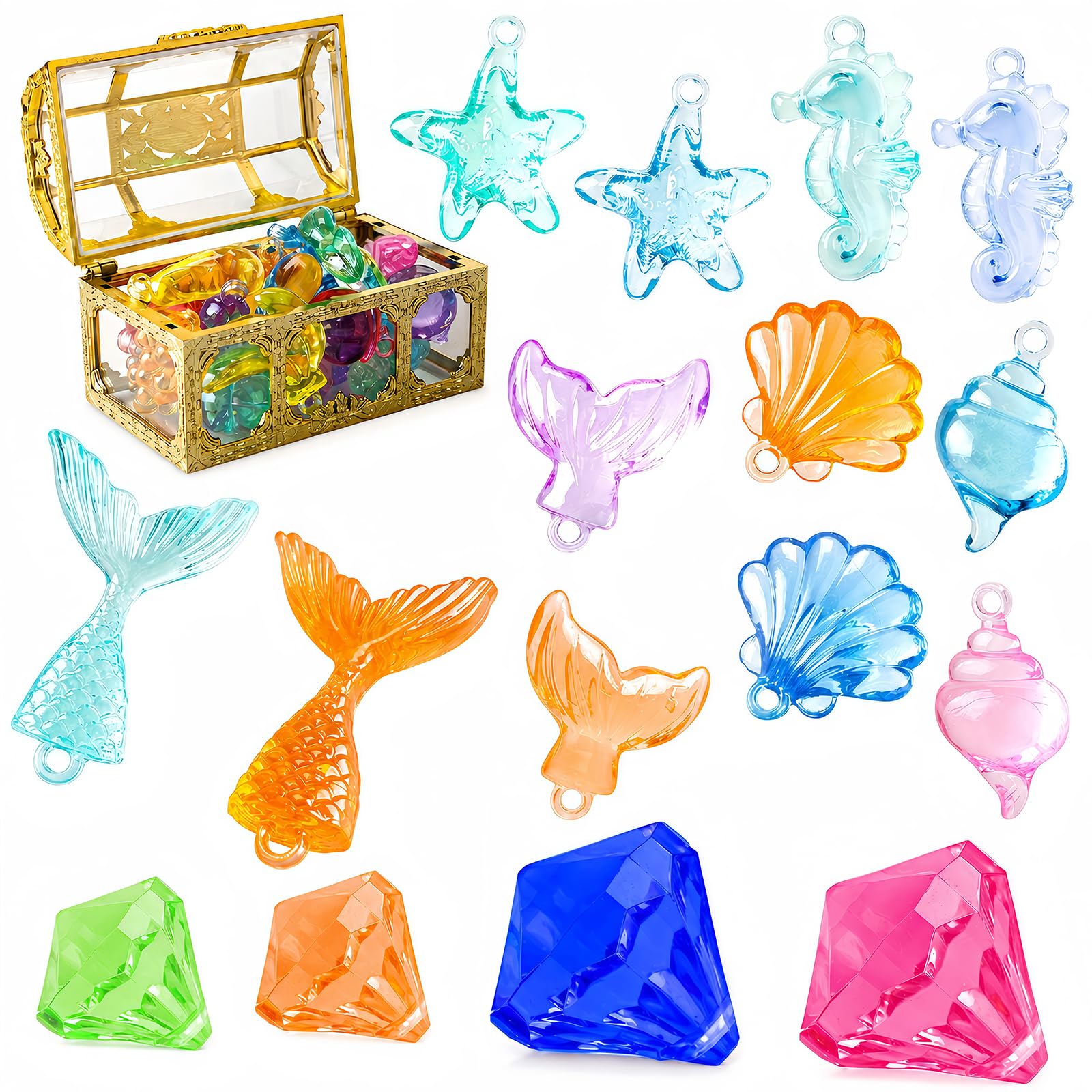 Diving Gem Pool Toys Set - 16 Pieces Swimming Pool, Diving Games Toys