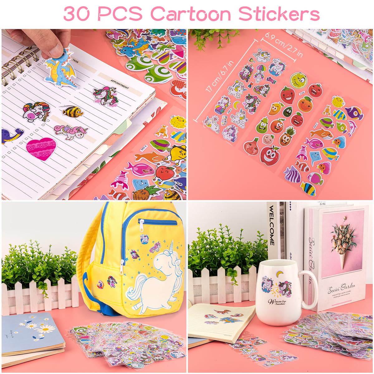 60 Sets,30 Cute Pencils for Kids and 30-3D Stickers for Children,60 pack Pencils Stickers Set,Party Bag Fillers for Kids Class Gifts And Party Favours. Funky Stationery - Image 4