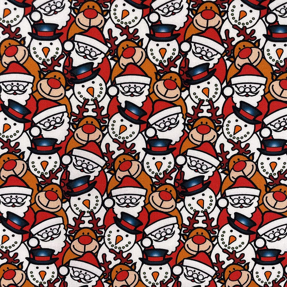 100% Cotton Christmas Fabric Material Sold By the Metre 140cm Wide - Santa's Little Helper - CC326 - Half METRE โ image 1