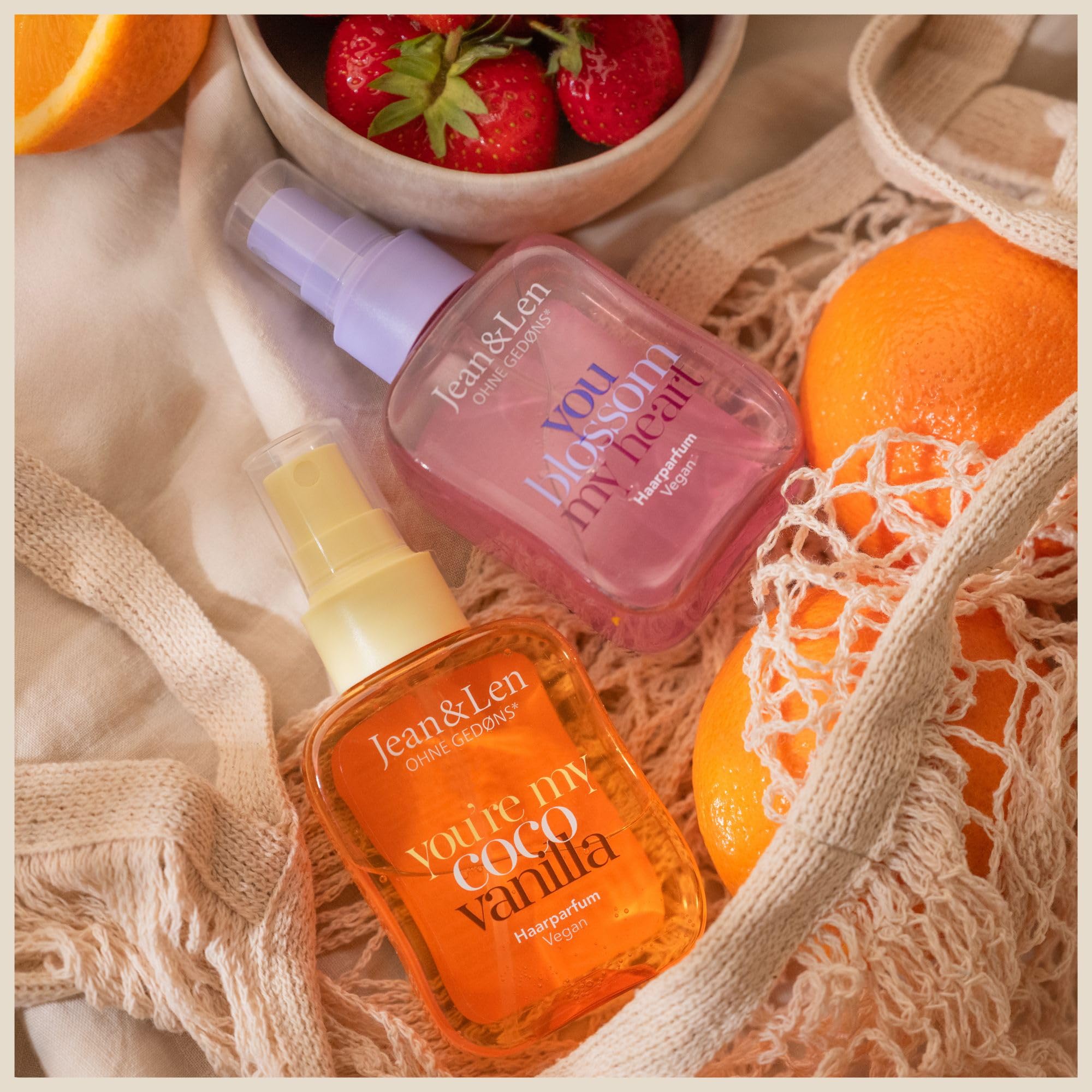 Jean & Len Parfum capillaire You Blossom My Heart - floral et fruits rouges - Formule nourrissante - Convient à tous les types de cheveux - N'alourdit pas les cheveux - végétalien - Sans