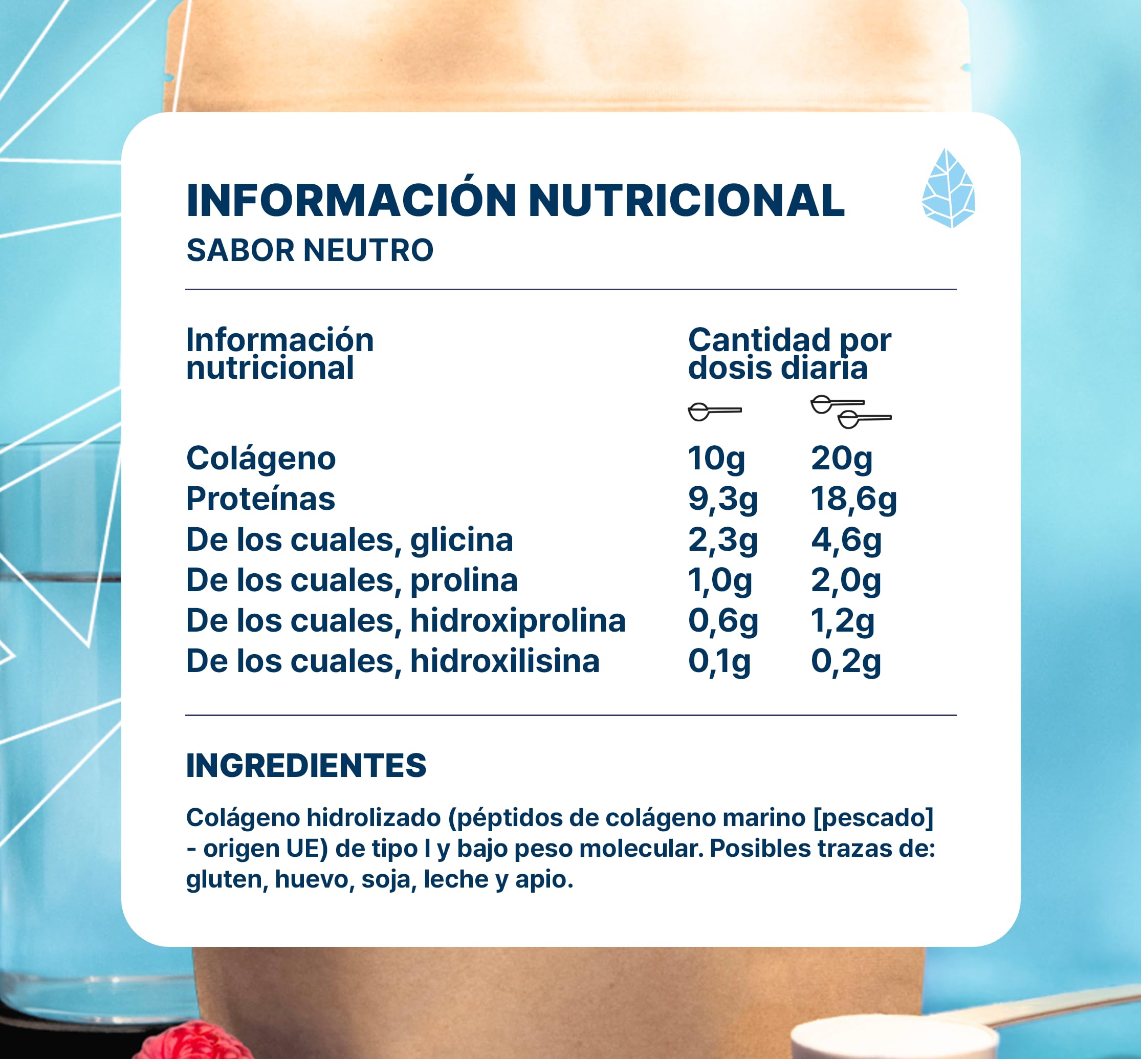 Nutripure | Colágeno Marino Salvaje en Polvo | Suplemento Alimenticio Articulaciones, Cuidado del Cabello & Uñas, Piel | Colágeno Marino Hidrolizado | Bote 1,2KG | 4 meses | Neutro | Made in France