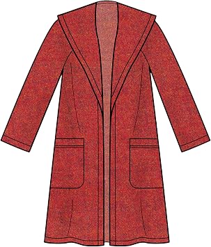 New Look UN6585ANew Look Pattern 6585 Misses' Coat with HoodA (XS-S-M-L-XL), Paper, White