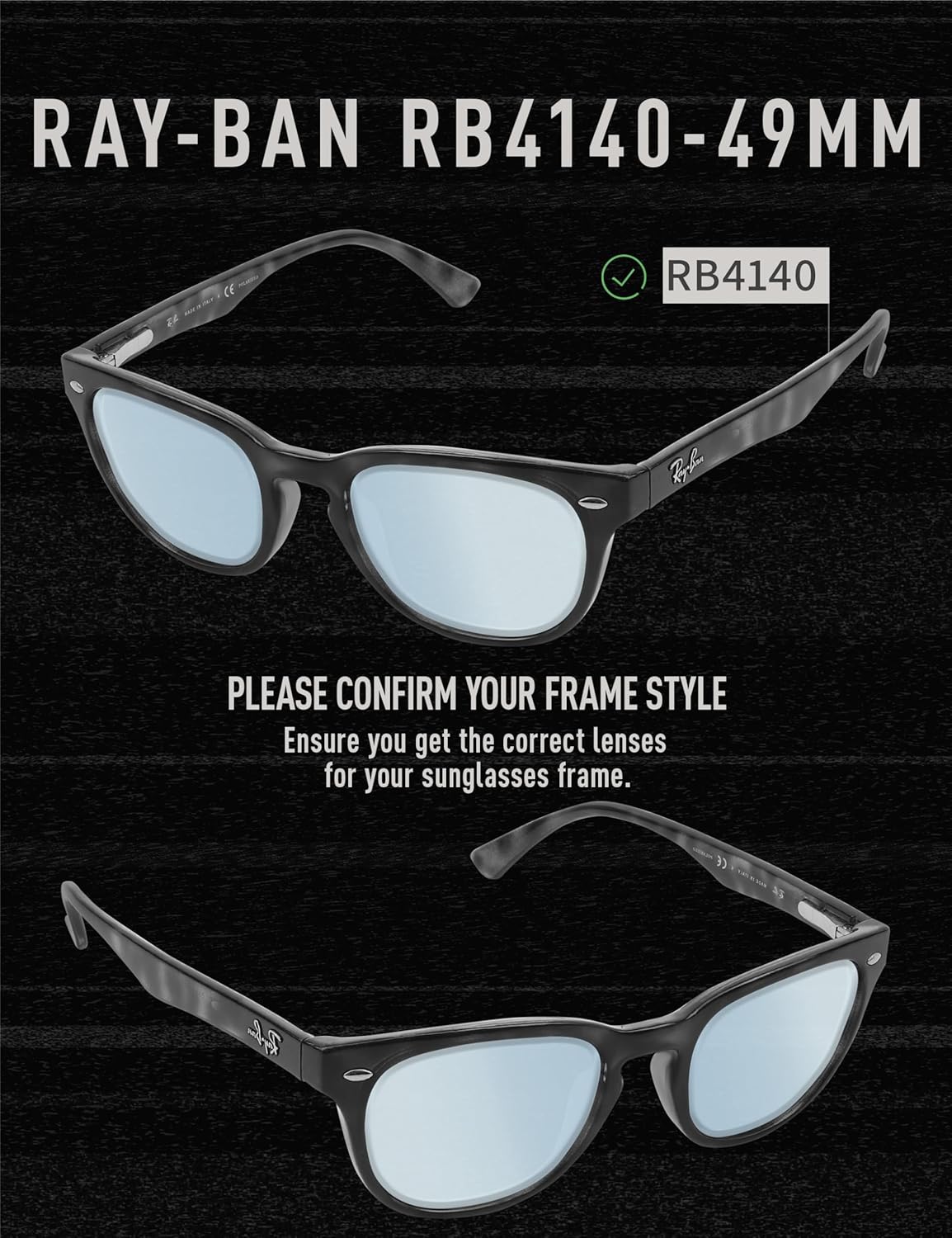 ToughAsNails Replacement Lenses for Ray-Ban RB4140 49mm Sunglasses - More Options