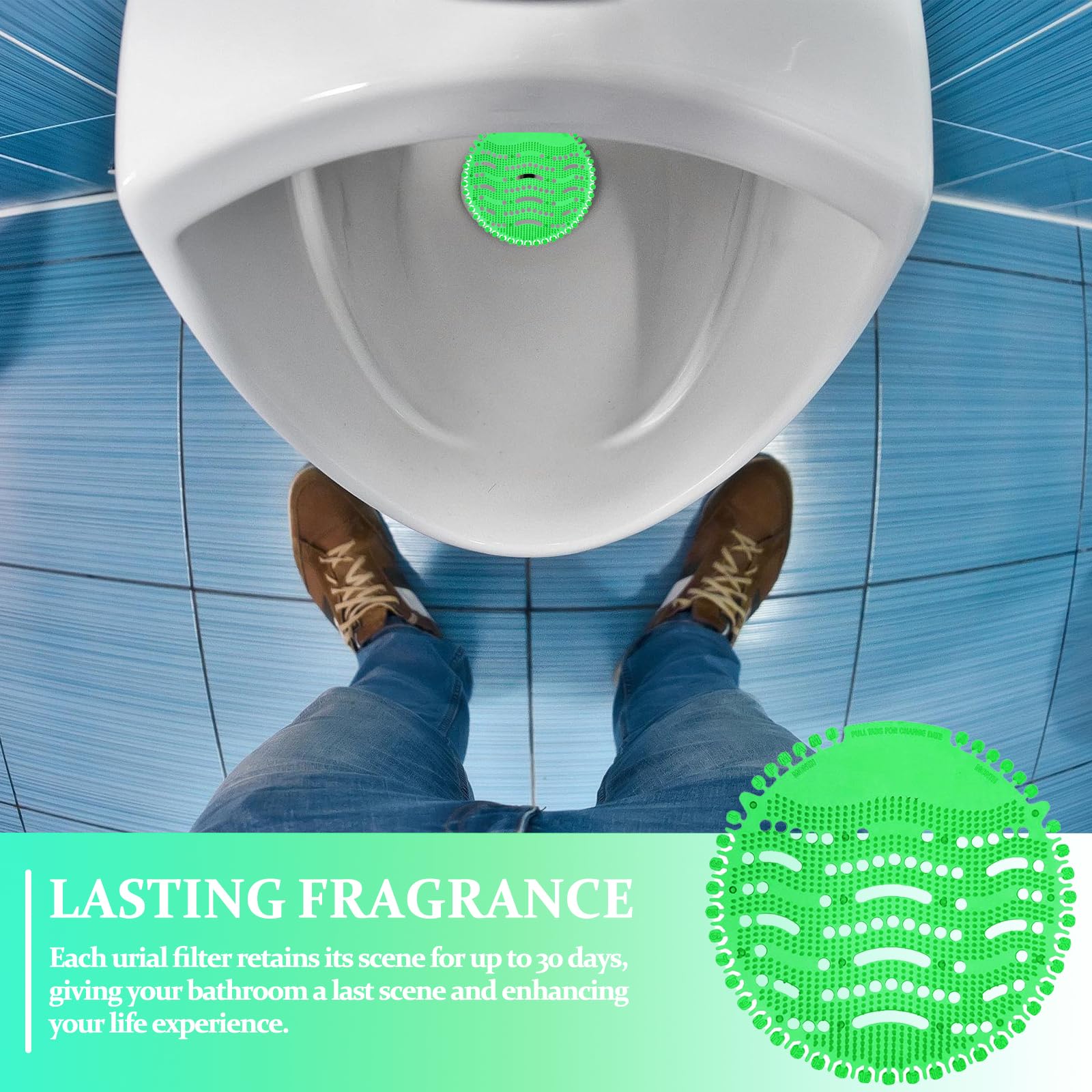 Urinalsieb, 16 Stück Urinalsieb Mit Duft (Apfel), Frischewirkung Pissoirsieb, Desodorierungsmittel Für Urinalsiebe, Urinal Einleger Matte, Pissoirsieb Spritzschutz Für Alle Gewerblichen Orte Wohnungen