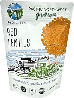 CLEAR CREEK Certified Glyphosate Residue Free Red Lentils | 1 LB | Non-GMO | Kosher | Vegan