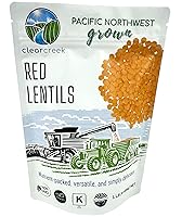 Vista 1 de CLEAR CREEK Lentejas rojas certificadas sin residuos de glifosato 1 libra Sin OMG Kosher Veganas