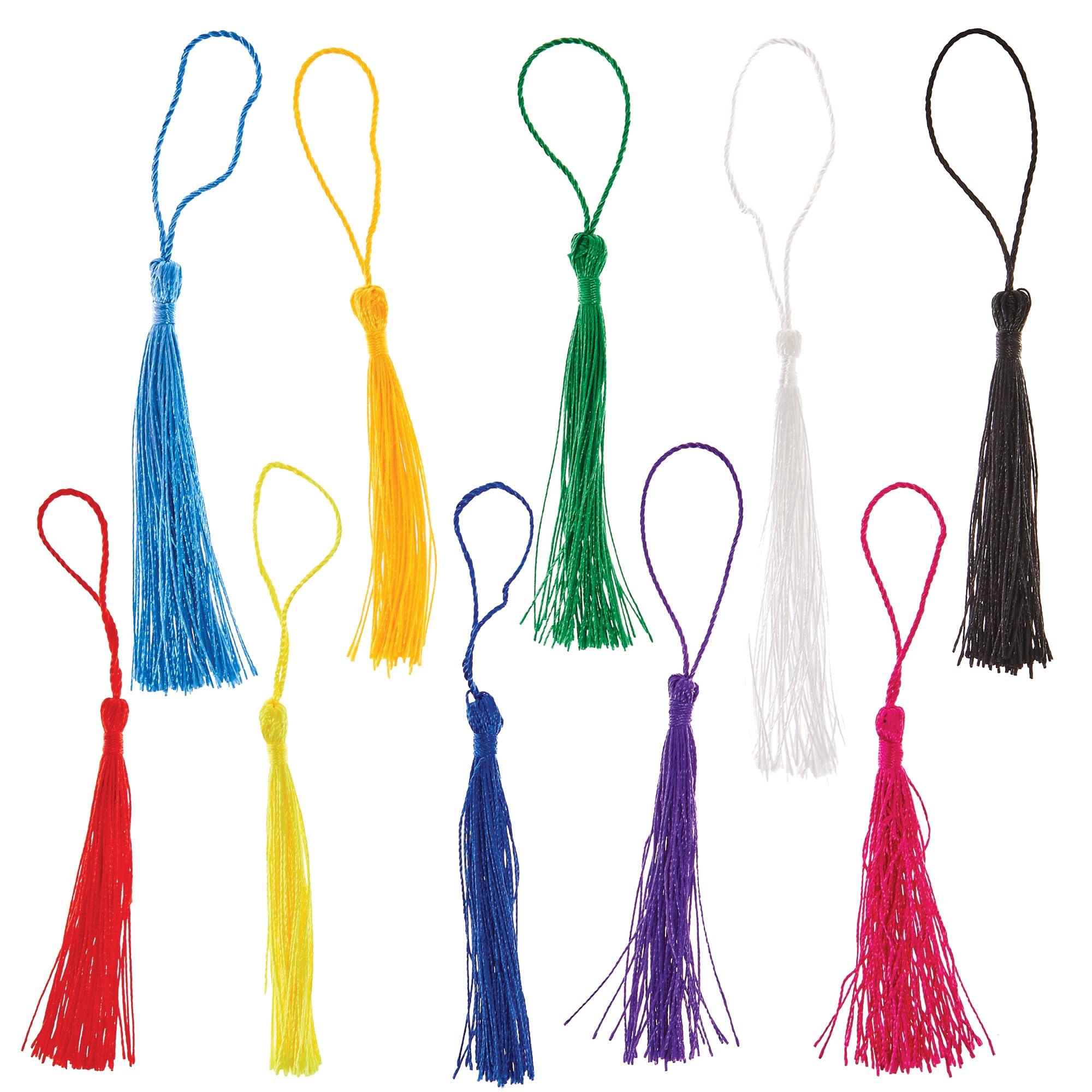 Baker Ross FN125 Craft Tassels - Pack of 50, Tassel Accessory for Textiles, Crafts, Jewellery