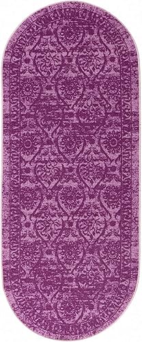 Miniatura 124 de Antep Rugs - Alfombras antideslizantes (antideslizante) 5 x 7 con parte trasera de goma floral geométrica de bajo perfil para interiores