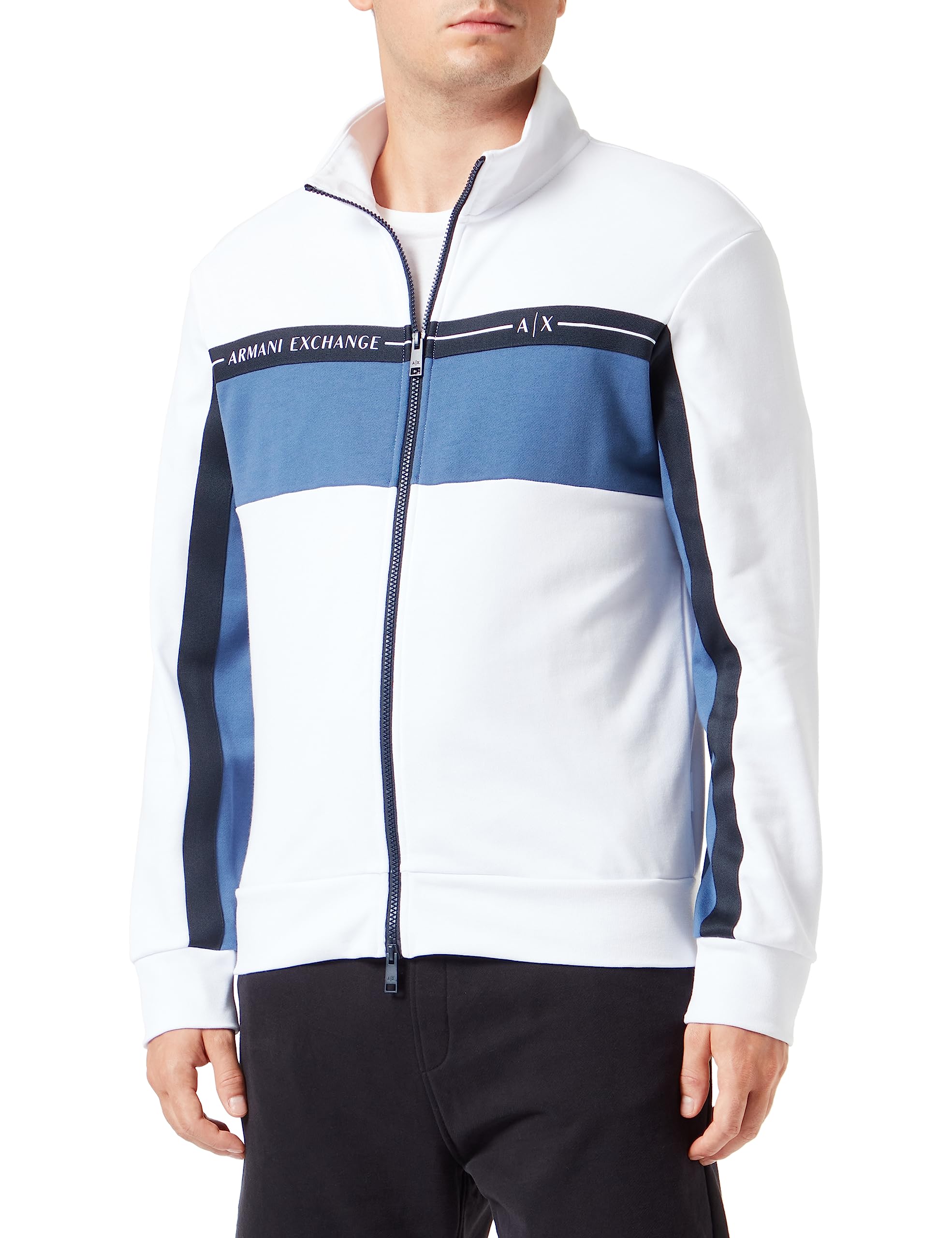 Sweat zippé Armani Exchange tricolore chaud et respirant - 5