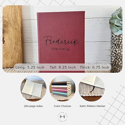 Vista 86 de Personalized Leather Journal for Her With Name Engraved Premium Quality Custom Journals & Leather Notebooks, Diary, Work Notebook Perfect Gift