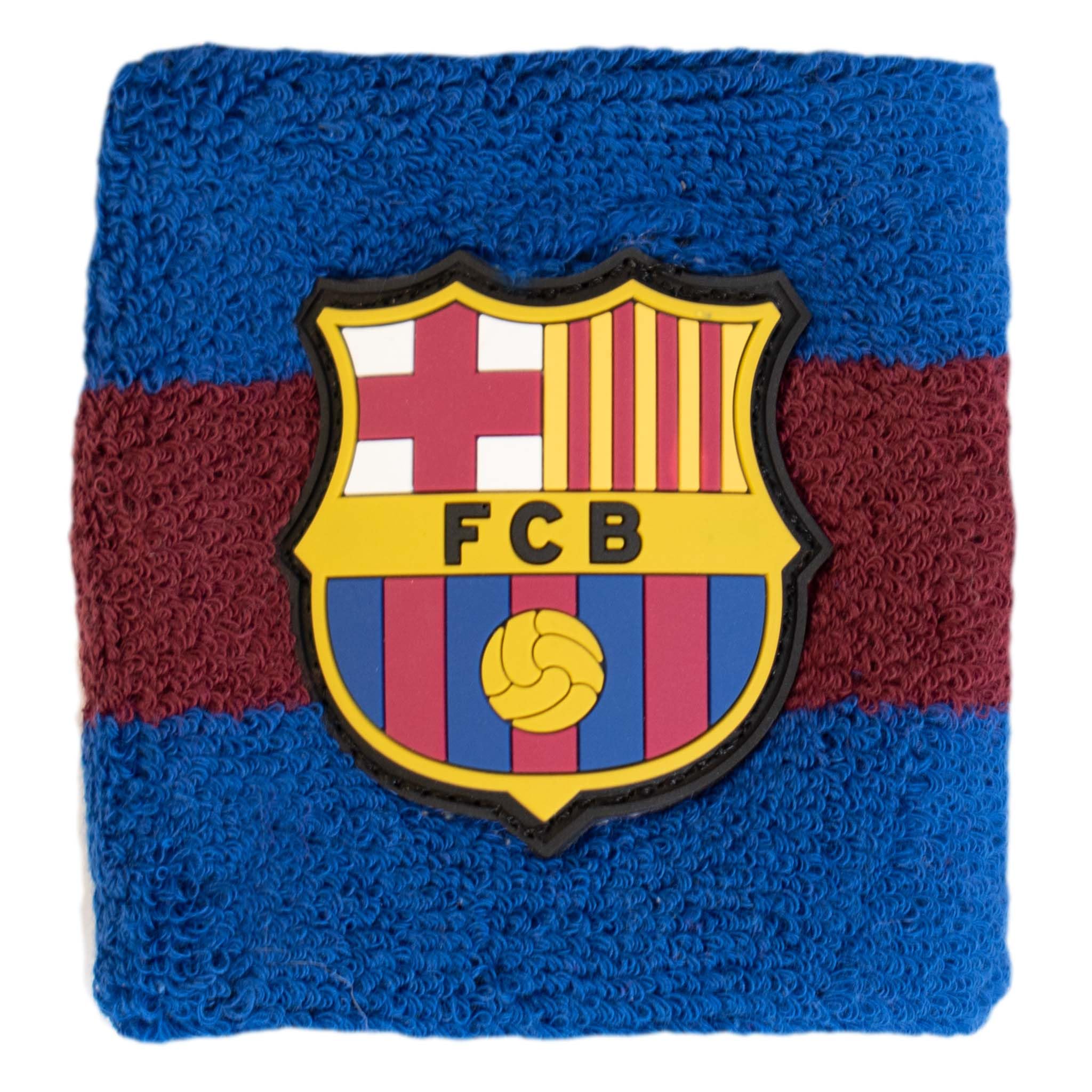 Hy-Pro Pulsera de algodón con Licencia Oficial del FC Barcelona | Barca, Paquete de 2, Banda para el Sudor, niños, Adultos, Unisex, Absorbe la Humedad, fútbol, Correr, Deportes, Gimnasio, Tenis,
