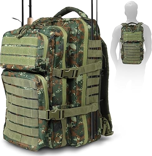 Miniatura 11 de Osage River Mochila para aparejos de pesca con soporte para caña de pescar, bolsa grande para aparejos de pesca, para bandejas, caja de aparejos