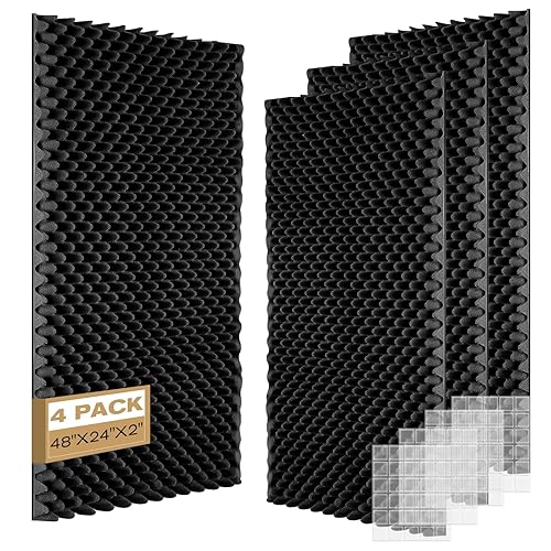 Acoustic Panels 48"x24"x2" - Sound Proof Wall Panels for Studio
