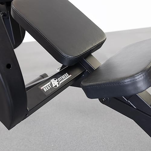 Miniatura 9 de Best Fitness Banco AB Crunch Banco semi reclinado, máquina de entrenamiento de músculos abdominales inferiores y superiores para gimnasio en casa,