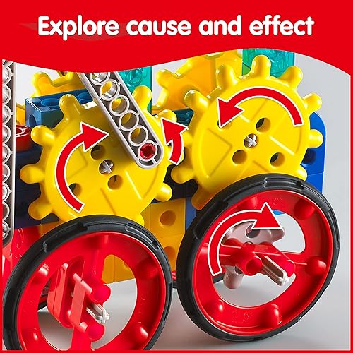 Miniatura 6 de My Gears - Juego de transporte  118 piezas  Más de 8 actividades  Juguetes de engranajes para niños  Construye modelos giratorios y móviles