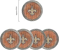 Vista 19 de NFL Team Logo 5-Pack Barrel Beverage Drink Coaster Set