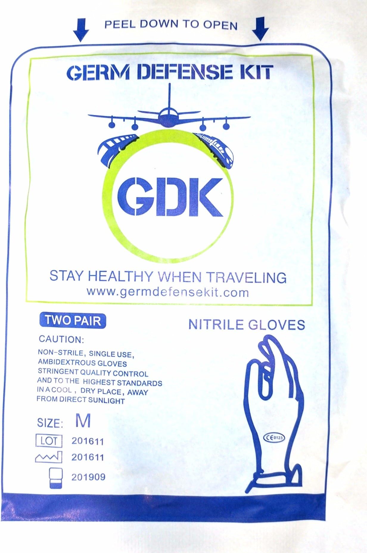 GDK Nitrile Work Gloves - 50 Individually Wrapped 2-Pair Packs of Latex & Powder-Free Disposable Gloves- Size Medium, Fits Most (Qty. 50 x 2-Pair Multi-Packs - Great Value)