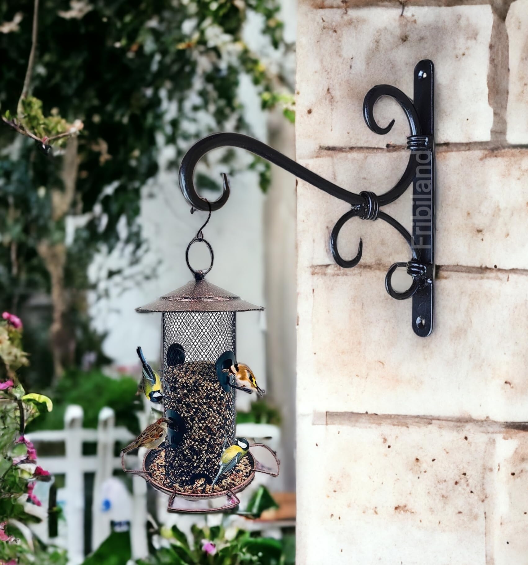 Fribiland Wall Hanging Hooks Hangers Brackets for Hanging Planters,Plants,Flower Pots,Lights,Money Plant,Bird Feeders.Iron Black Colour, Size- (7.5" by 7") inch (B0CQ59RWL7) Amazon Price History, Amazon Price Tracker
