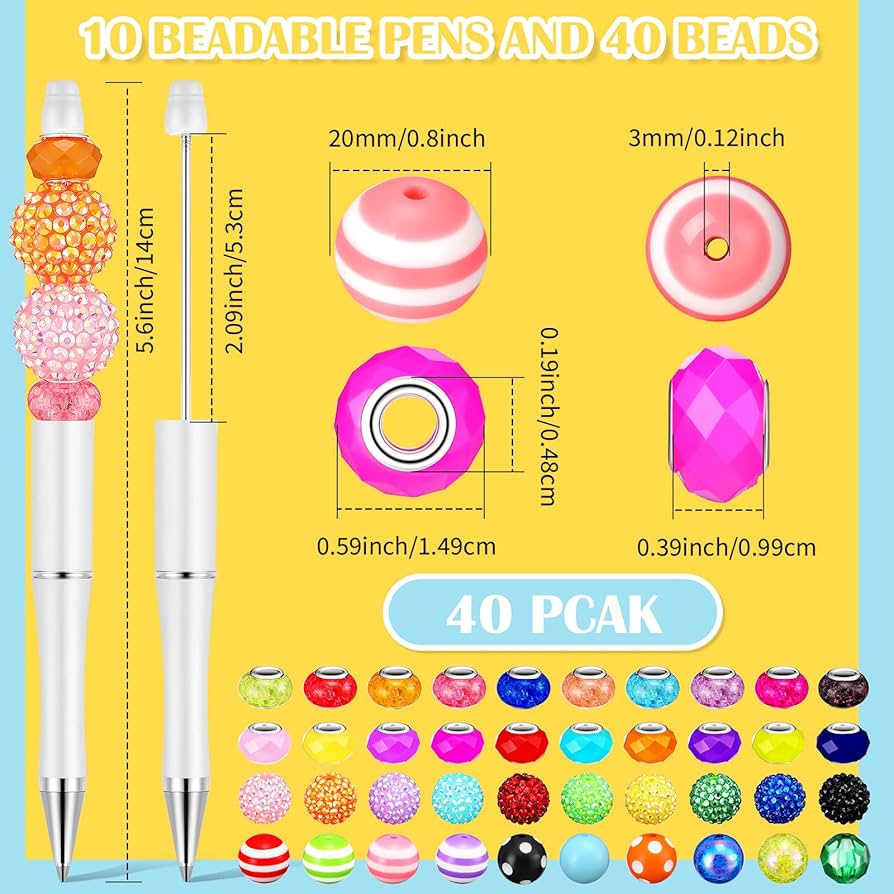 サマーセール‼️N1306 / カスタムタッチペン＆ボールペン スイカビーズ a5120.jpg