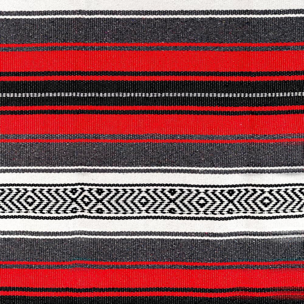 Airooglee 69" L x 51" W Large Mexican Blanket - Perfect as Yoga Outdoor Beach Serape Picnic Camping Woven Blanket, Boho Home Décor - Red - Image 5
