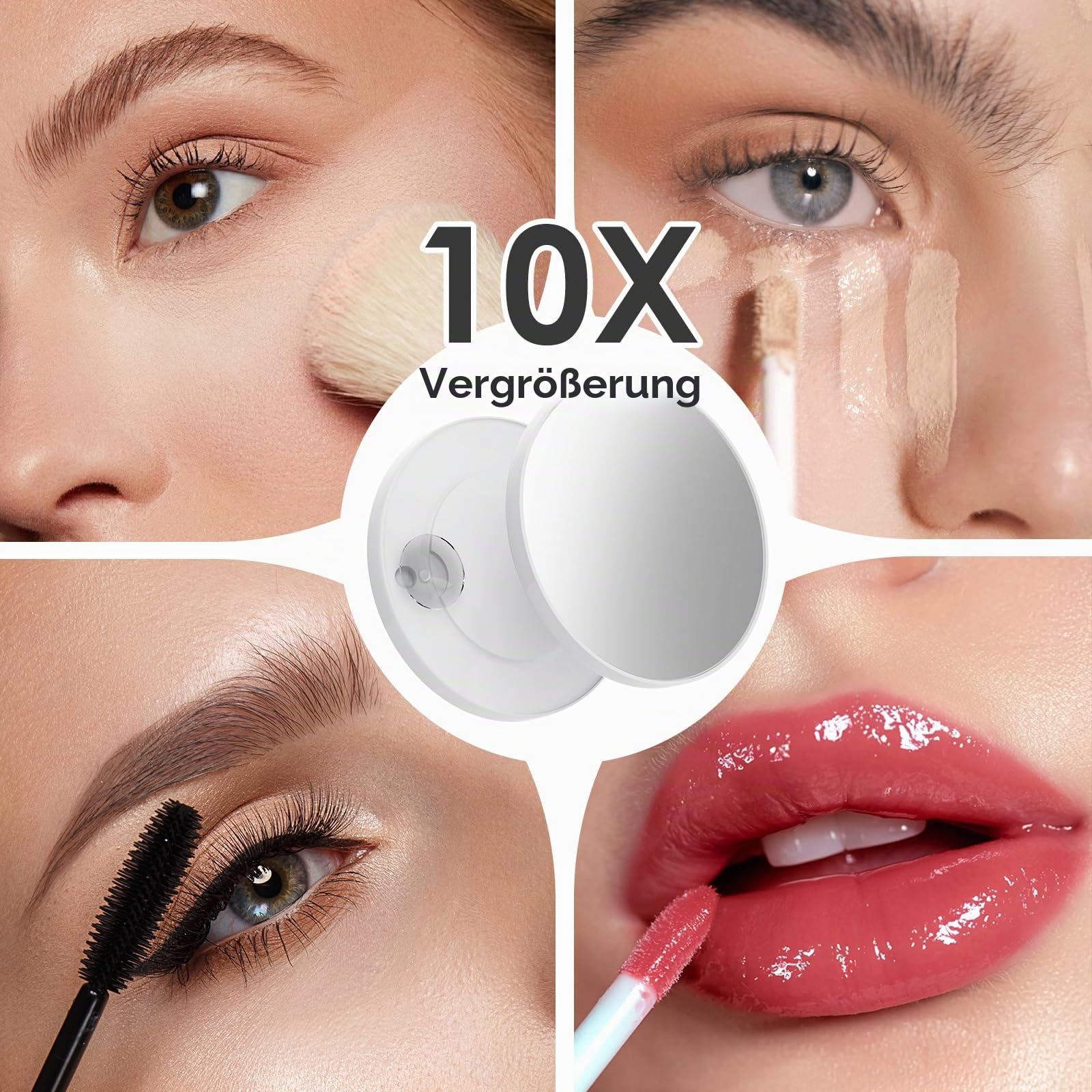Hollywood Kosmetikspiegel für Make-up mit Lichtern, 58 x 46 cm