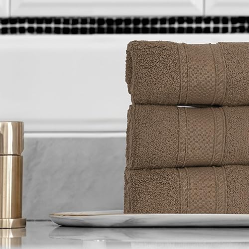 Miniatura 10 de MoNiBloom Juego de 6 toallas de mano 100% algodón para baño, hogar, hotel, spa, gimnasio, yoga, ducha, altamente absorbentes, ultra suaves, de