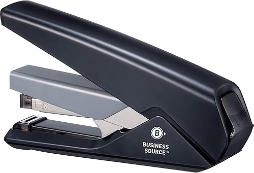 Miniatura 2 de Business Source 62838 Grapadora de tira completa, sin esfuerzo, capacidad de 210 grapas, color negro