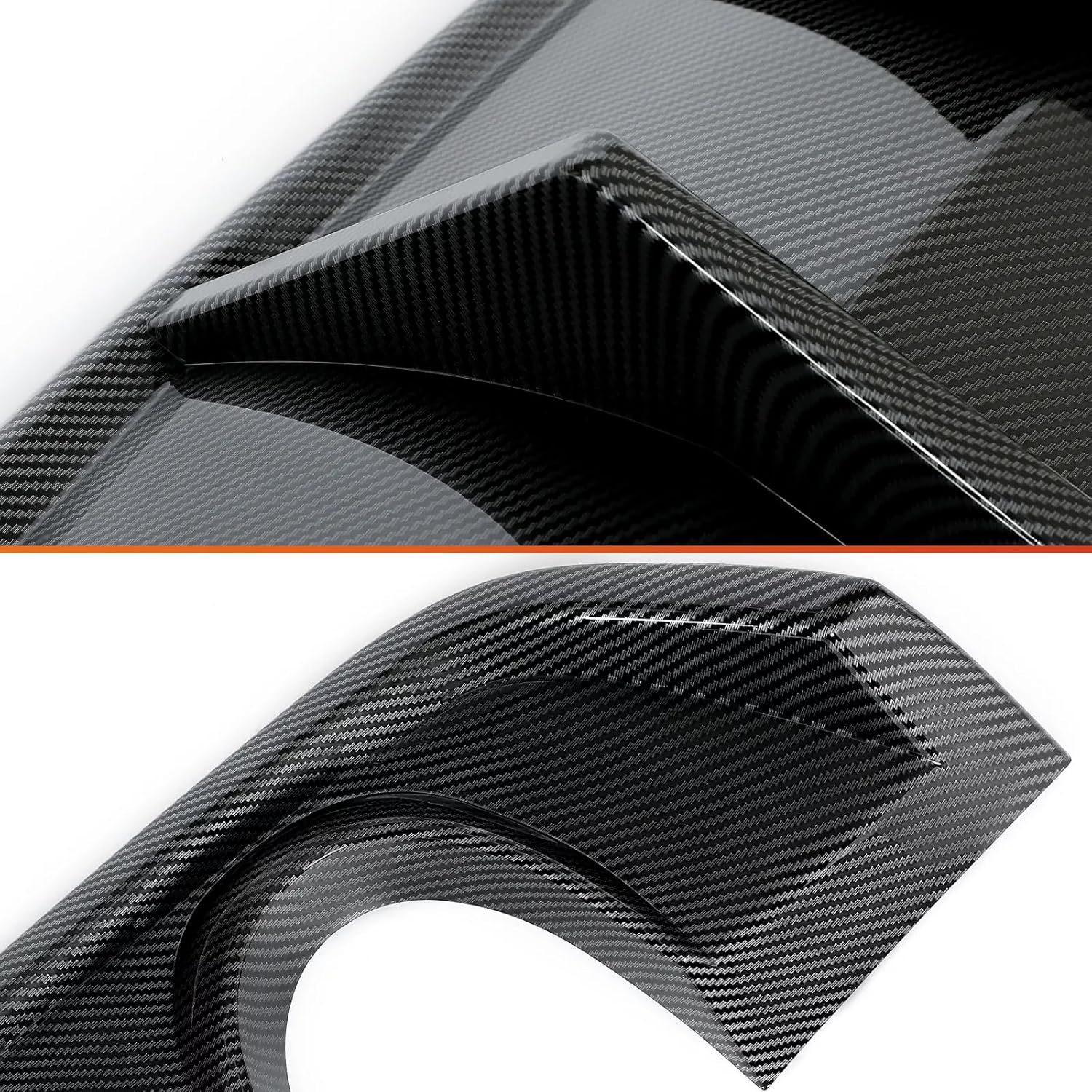 Fit for 2015-2024 Dodge Charger SRT Non-Widebody Carbon Fiber Print Rear Diffuser Rear Bumper Lip Valance Splitter Spoiler