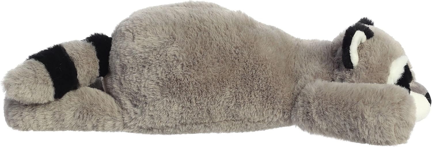 Aurora® Laid-Back Snoozles™ Raccoon Stuffed Animal - Floppy Characters for Comforting Cuddles - Perfect for Bedtime, Naps, and Kids All Ages - Gray 18 Inches