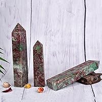 Vista 87 de JIC Gem Extra Large Rare Dendritic Jade Crystal Tower Natural Quartz Crystal Tower Point Wand Large Crystals and Stone Energy Crystal Wand Home
