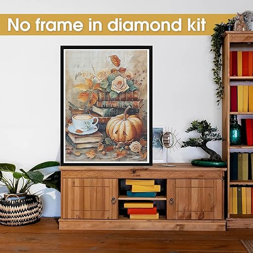 Miniatura 8 de Bimkole Kits de pintura de diamantes 5D, taza de café, taladro completo, grano de café, rosa, juego de bordado de diamantes de imitación de pintura