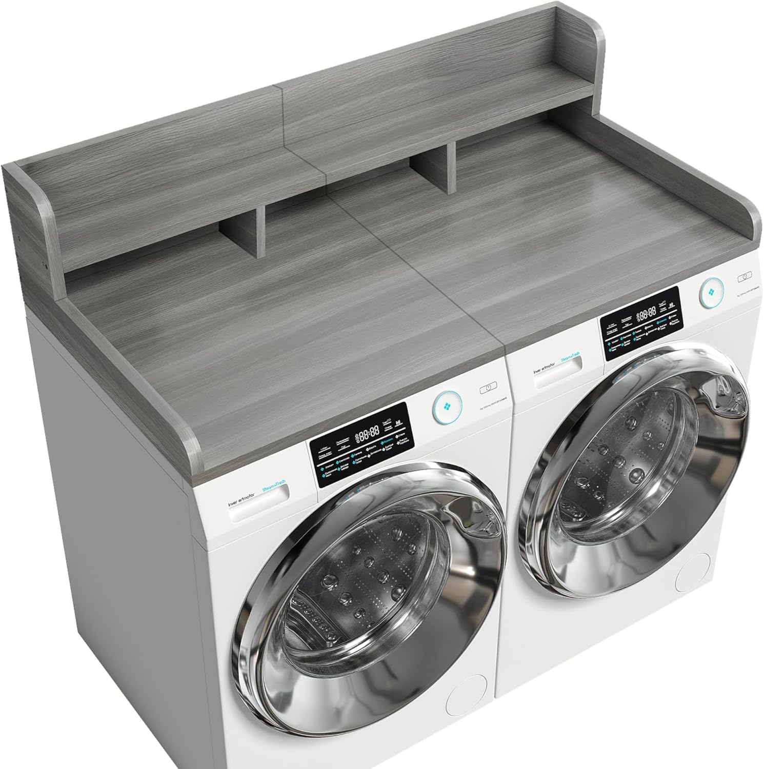 Durable Laundry Room Countertop Organizer with Double Layer Storage Shelf