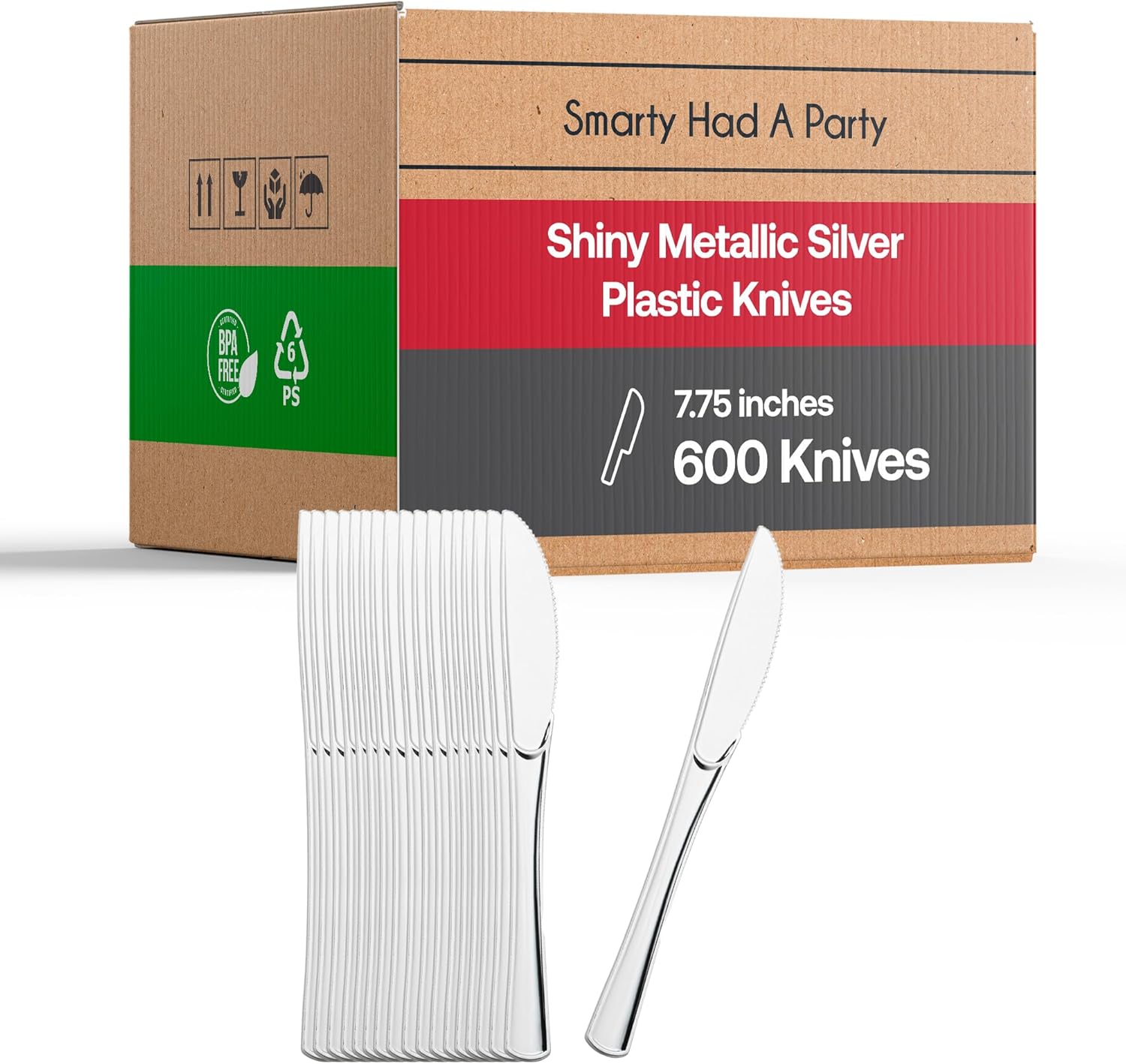 Plastic Silverware Set – 360 Pcs Disposable Silver Cutlery – 120 Heavyweight Forks, 120 Fancy Spoons, 120 Knives – Flatware tensils for All Occasions