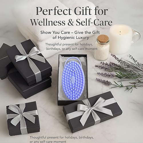 Miniatura 7 de Nuevo exfoliante de silicona exfoliante Avilana fácil de limpiar ecológico larga duración y más higiénico que el lufa tradicional Total 1 Azul