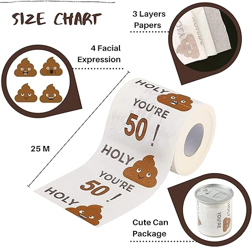 Miniatura 2 de Winoo Design - Papel higiénico divertido de 3 capas para regalo de Feliz cumpleaños para mujeres y hombres