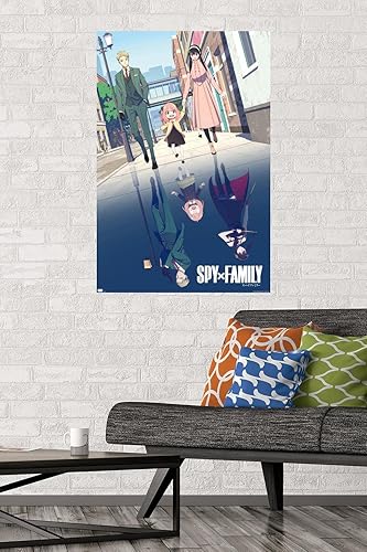 Miniatura 2 de Spy x Family - Póster de pared con diseño de llave familiar, 34 pulgadas de largo x 22.4 pulgadas de ancho, versión sin marco