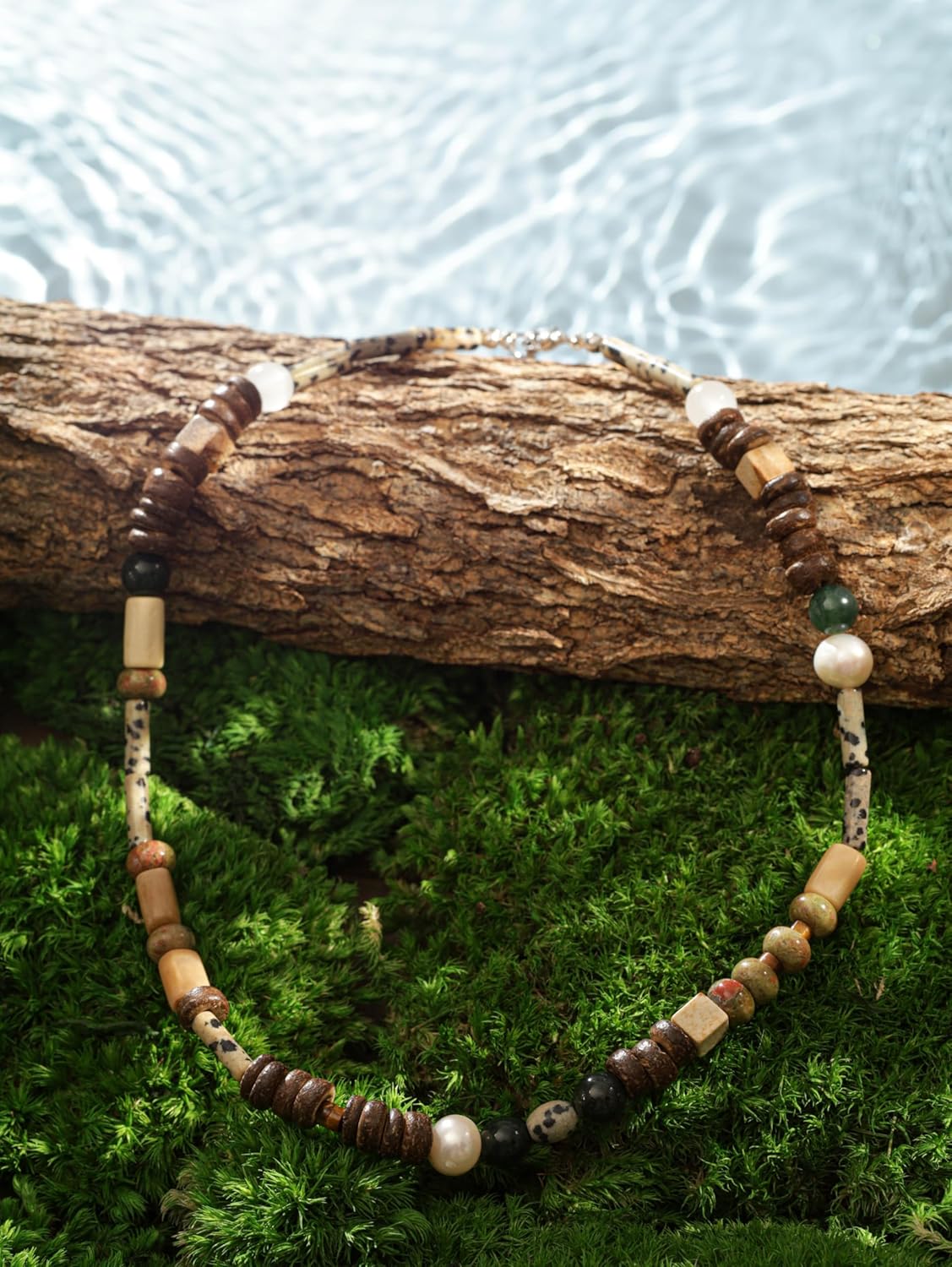 MINACHI Multi Color Beads Necklace, Natural Stone, Pattern Beads, Bohemian Style, Gift Jewelry for Women - Image 6