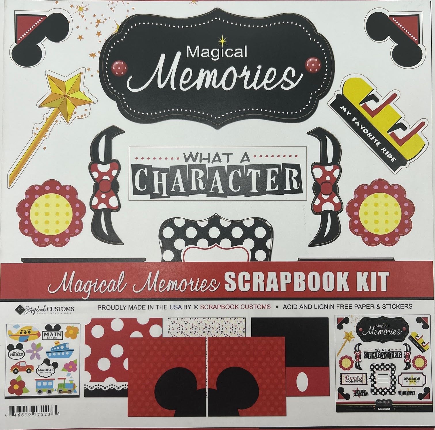 Scrapbook Customs Themed Paper and Stickers Scrapbook Kit, Magical Memories