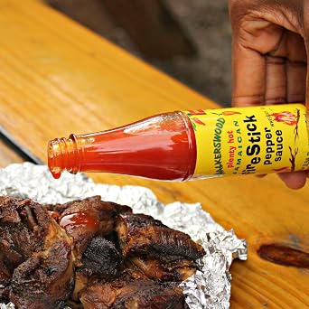 Walkerswood Hot & Savory Sauce Kit - 1 x 6oz Fire Stick Sauce, 1 x 6oz Hot JonKanoo Pepper Sauce, 1 x 6oz Zesty Caribbean One Stop Sauce, 1x 6oz Las'Lick Jerk Sauce