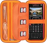 Vista 8 de Elonbo Funda de transporte para calculadora gráfica de color Texas Instruments TI-Nspire CX II CAS/CX II/CX/CX CAS, bolsillo con cremallera Negro