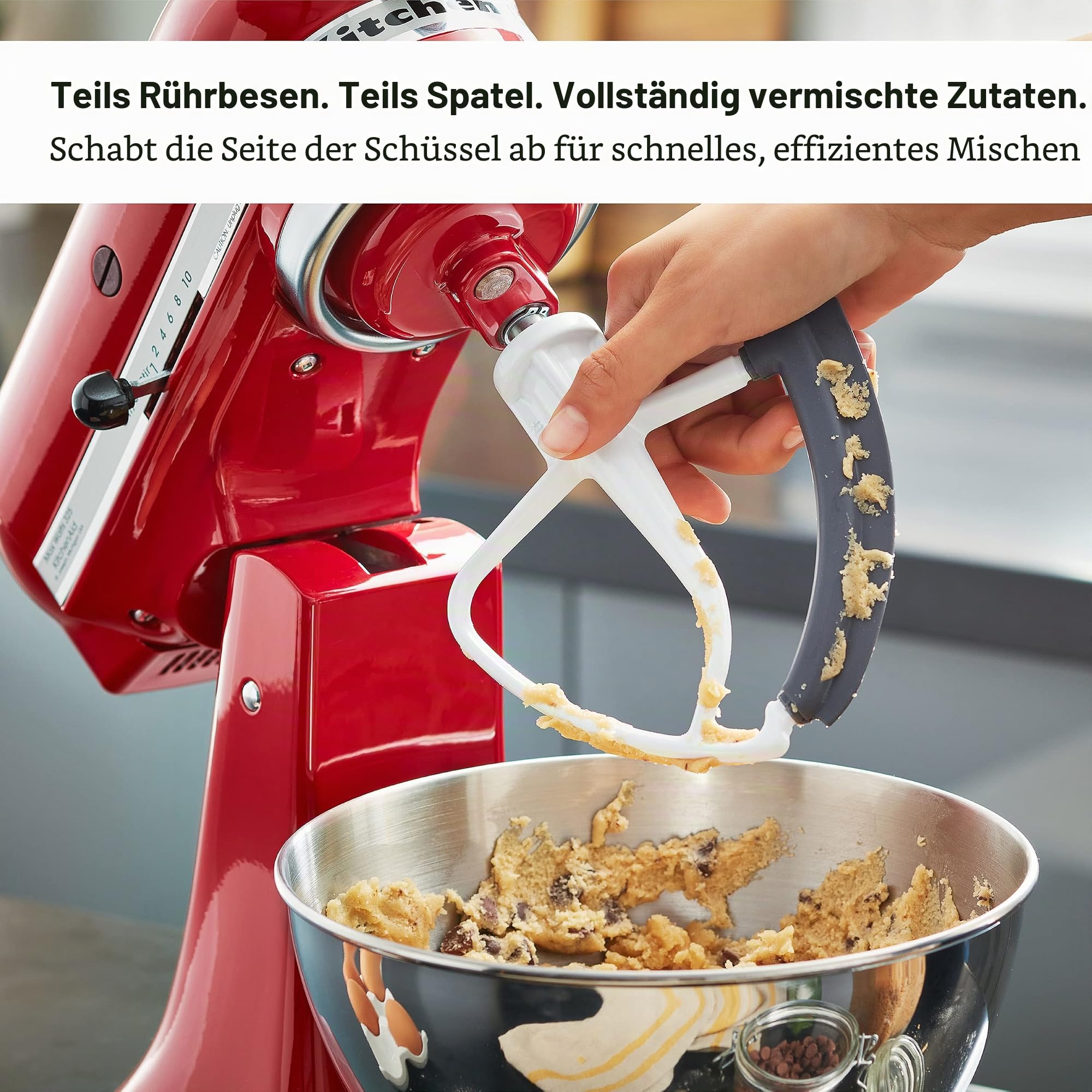 KitchenAid KFE5T Kippkopf Flex Edge Schlägel, Weiß